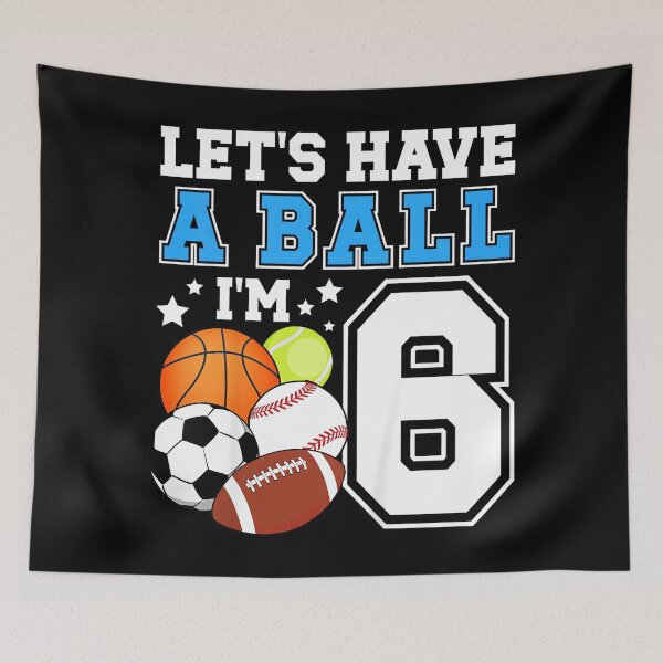 Item preview, Kids 6th Sports Birthday Party Six Year Old Boy Birthday Sports designed and sold by StephanieSBeama.