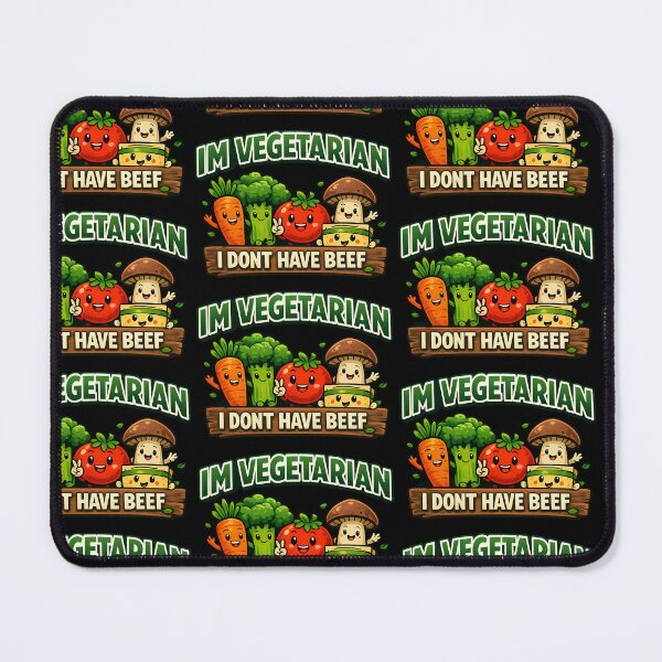 Item preview, Cute Vegetarian Humor Im Vegetarian I Dont Have Beef Funny Veggie Design designed and sold by TeeTimeTreasure.