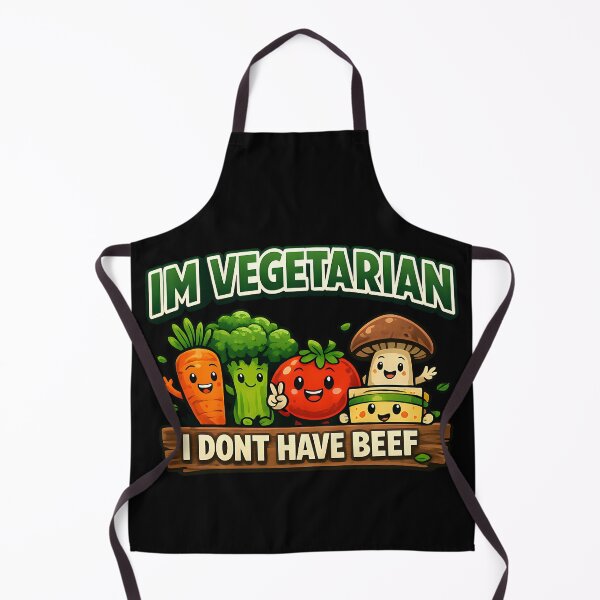 Item preview, Cute Vegetarian Humor Im Vegetarian I Dont Have Beef Funny Veggie Design designed and sold by TeeTimeTreasure.