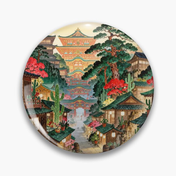 Item preview, Abandoned Japanese City Overgrown with Exotic Plants designed and sold by M-Y-A-R-T-.