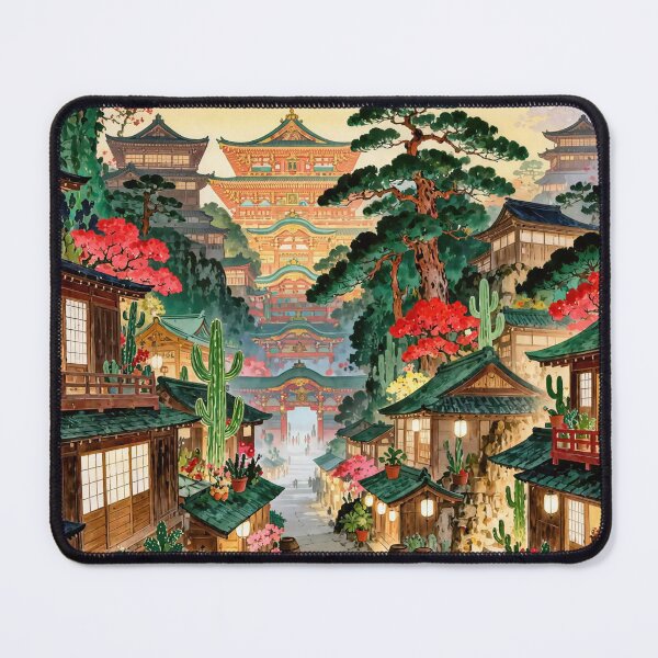 Item preview, Abandoned Japanese City Overgrown with Exotic Plants designed and sold by M-Y-A-R-T-.