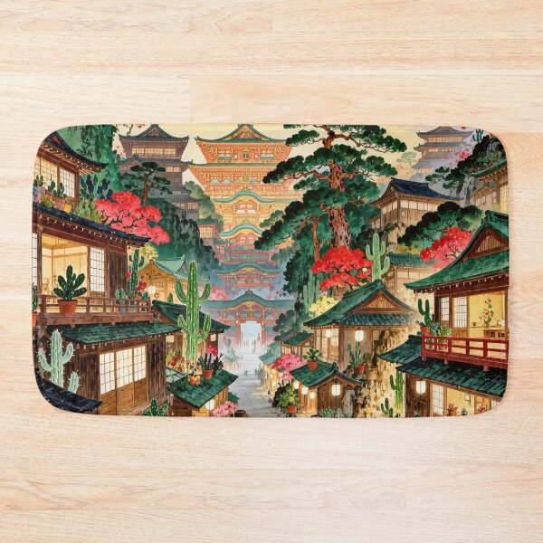 Item preview, Abandoned Japanese City Overgrown with Exotic Plants designed and sold by M-Y-A-R-T-.
