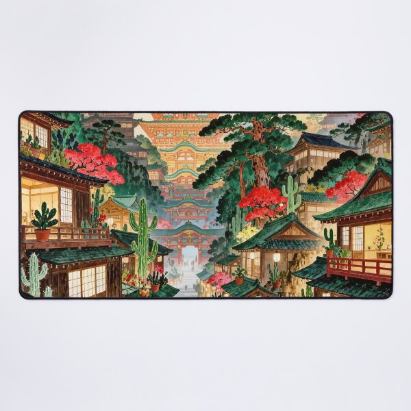 Item preview, Abandoned Japanese City Overgrown with Exotic Plants designed and sold by M-Y-A-R-T-.