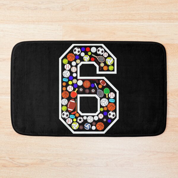 Item preview, Kids 6th Birthday Sports Big Number Six 6 Year Old Boy designed and sold by StephanieSBeama.