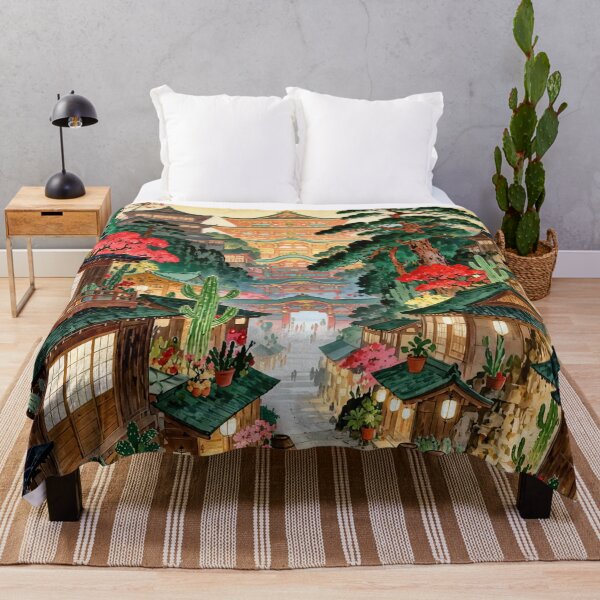 Item preview, Abandoned Japanese City Overgrown with Exotic Plants designed and sold by M-Y-A-R-T-.
