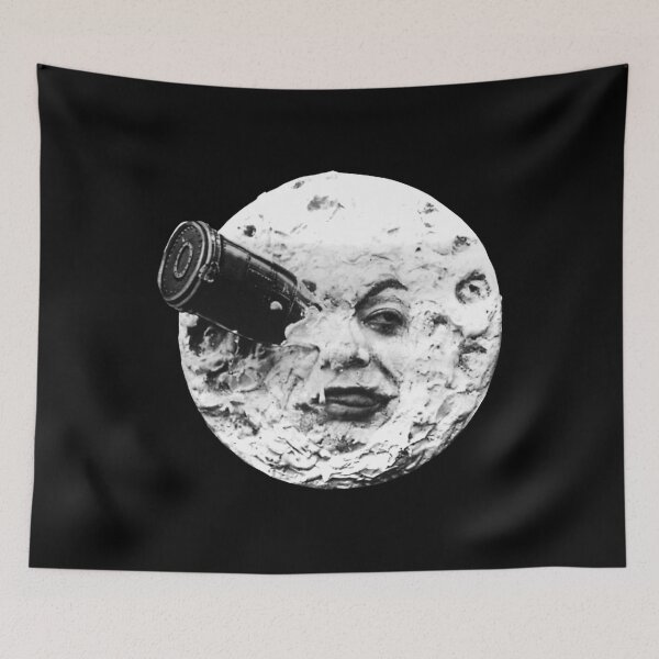Aperçu de l'œuvre Un voyage sur la Lune (Le Voyage Dans La Lune) - Visage seulement créée et vendue par Designmymmm.