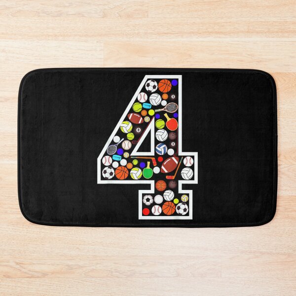 Item preview, Kids 4th Birthday Sports Big Number Four 4 Year Old Boy designed and sold by StephanieSBeama.