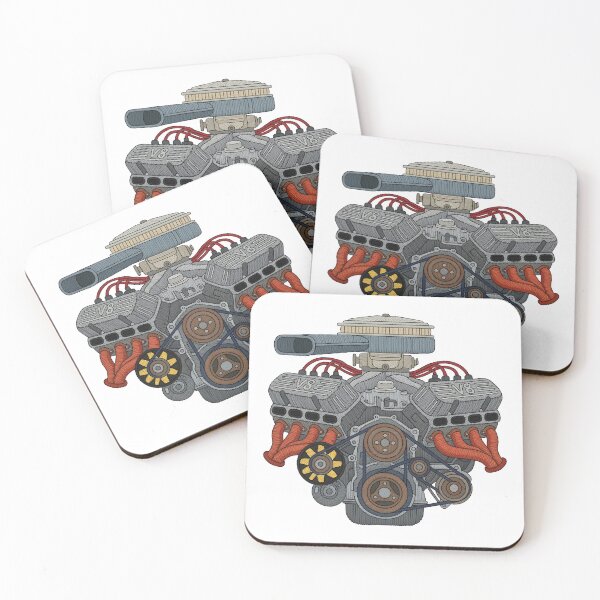 Item preview, V8 Engine Embroidered Design - Classic American Muscle Car Motor Art designed and sold by Pattern-Parade.