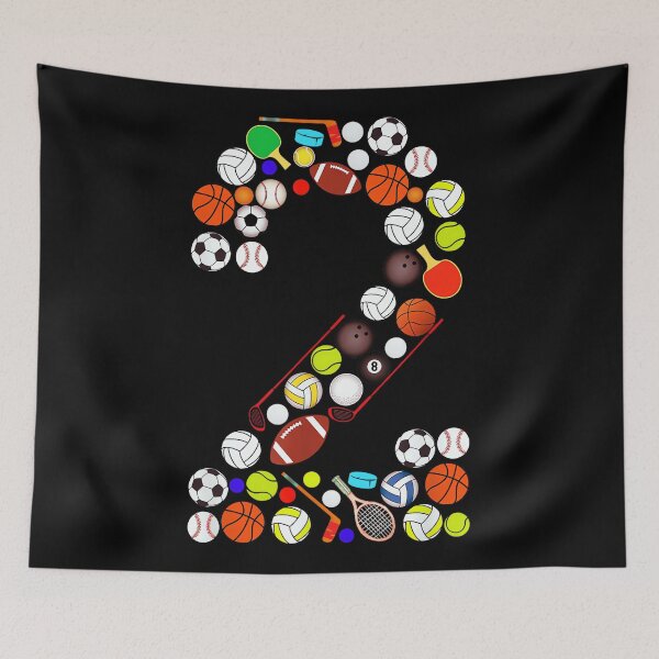 Item preview, Kids 2nd Birthday Sports Big Number Two 2 Year Old Boy designed and sold by StephanieSBeama.