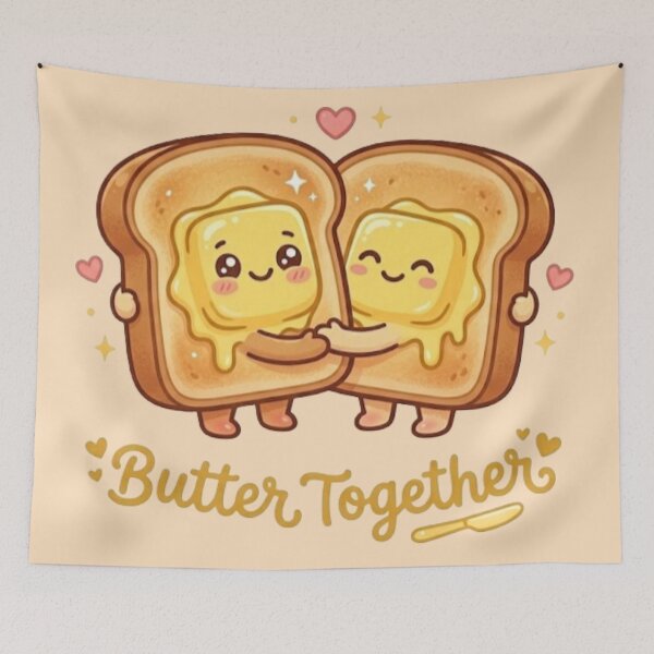 Item preview, Cute Toast butter together  designed and sold by DoneAndDusted.