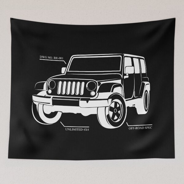 Item preview, Minimalist 4x4 Schematic: Unlimited Off-Road Vector designed and sold by byRocco.