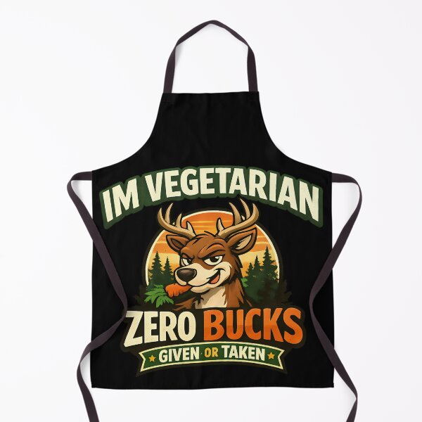 Item preview, Im Vegetarian Zero Bucks Given Funny Deer Pun Vegan Humor Design designed and sold by TeeTimeTreasure.