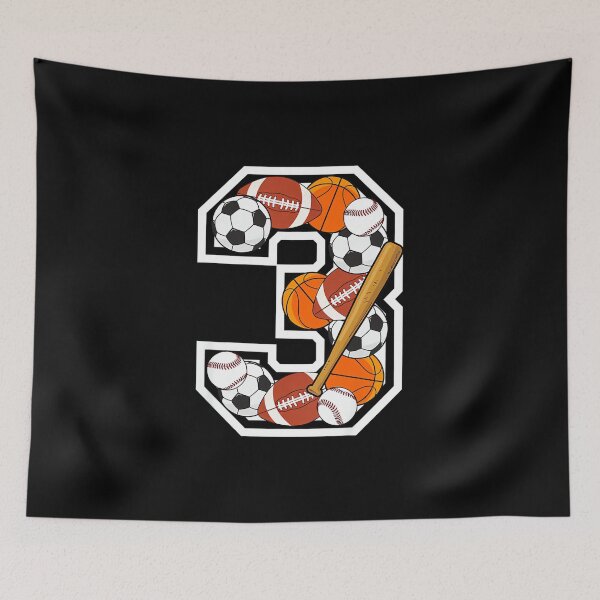 Item preview, Kids 3rd Birthday Sports Birthday Party 3 Year Old Boy designed and sold by StephanieSBeama.