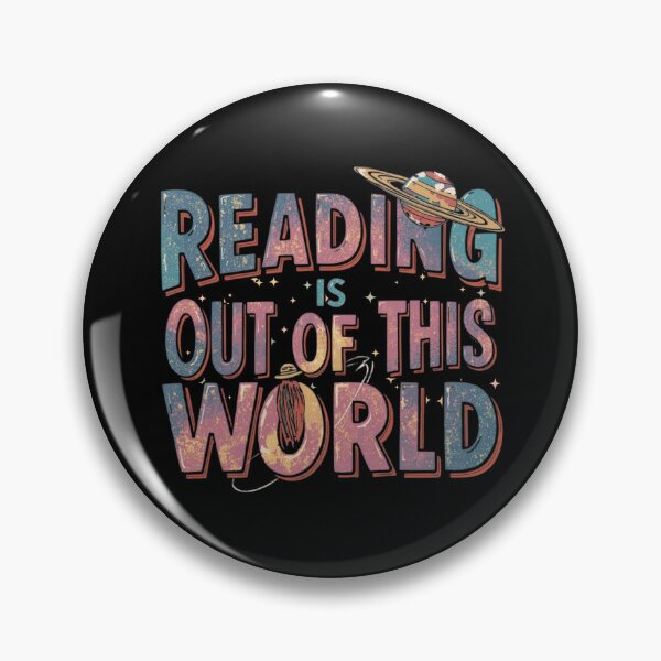 Item preview, Reading Is Out Of This World Retro Space Reading Typography designed and sold by PROPera-design.