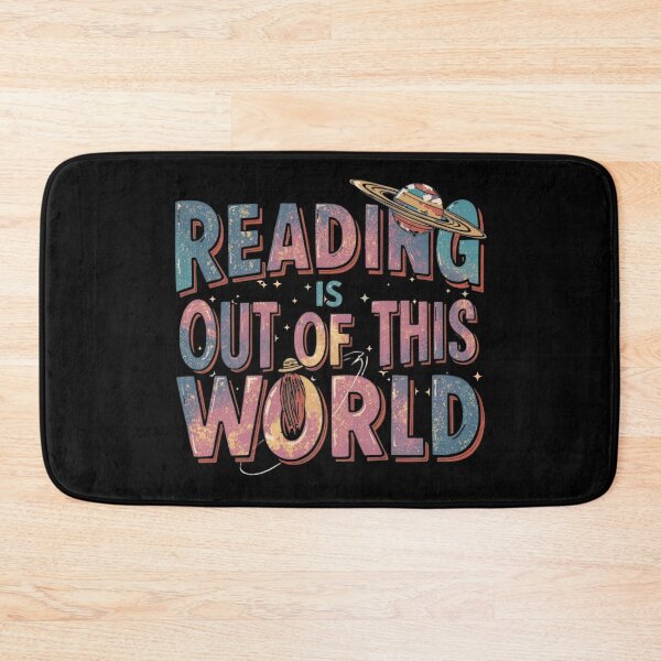 Item preview, Reading Is Out Of This World Retro Space Reading Typography designed and sold by PROPera-design.