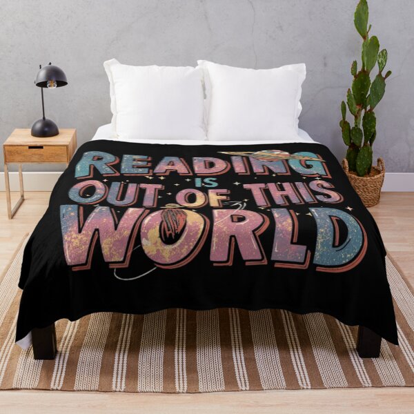 Item preview, Reading Is Out Of This World Retro Space Reading Typography designed and sold by PROPera-design.