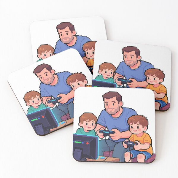 Item preview, Father and Sons Video Games Pixel Art Retro designed and sold by BusteKit.