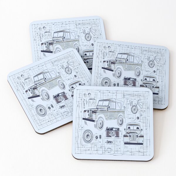 Item preview, Vintage Engineering Heritage: Retro 4x4 Off-Road & Camera Blueprint designed and sold by byRocco.
