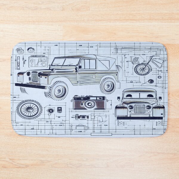 Item preview, Vintage Engineering Heritage: Retro 4x4 Off-Road & Camera Blueprint designed and sold by byRocco.