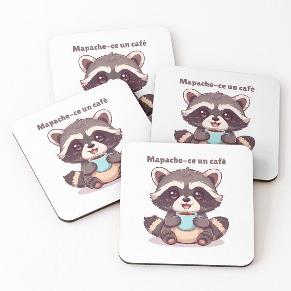 Item preview, Cute Raccoon Coffee Lover – Kawaii Coffee Time Raccoon designed and sold by INDEEDME.