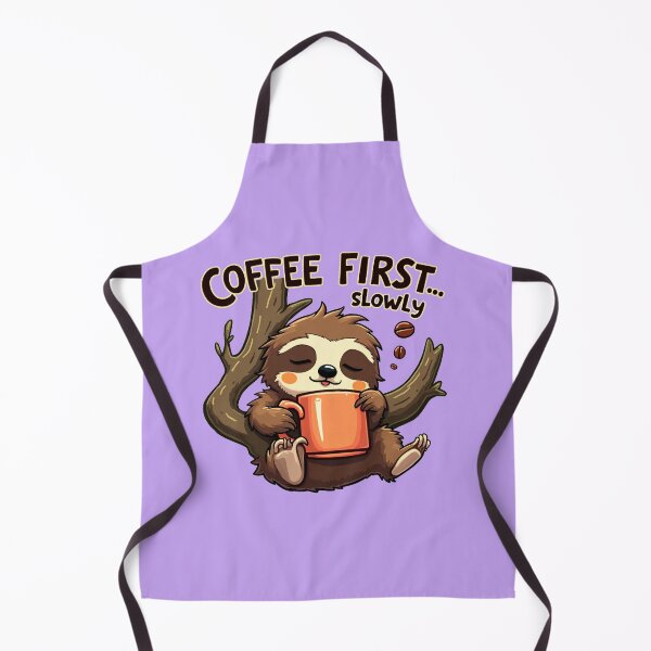 Item preview, Coffee First Slowly Sloth – Funny Coffee Lover designed and sold by AnimalAirtistry.