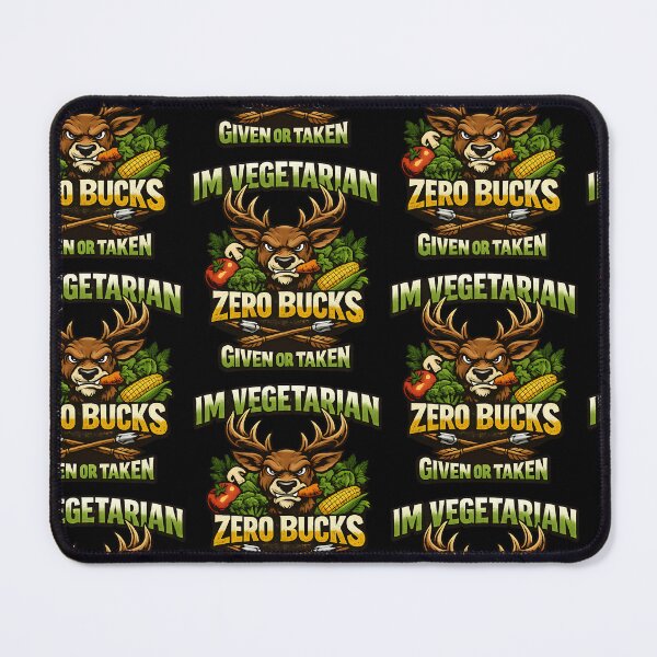 Item preview, Im Vegetarian Zero Bucks Given Hunting Parody Vegan Humor Design designed and sold by TeeTimeTreasure.