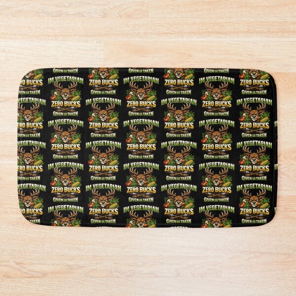 Item preview, Im Vegetarian Zero Bucks Given Hunting Parody Vegan Humor Design designed and sold by TeeTimeTreasure.