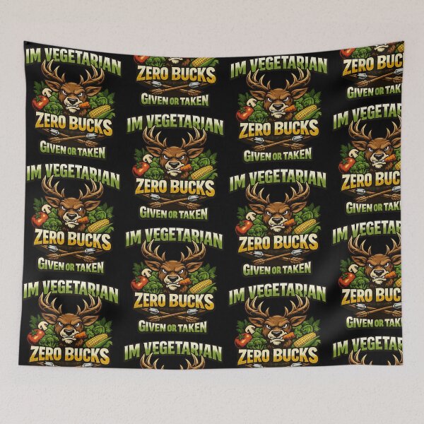 Item preview, Im Vegetarian Zero Bucks Given Hunting Parody Vegan Humor Design designed and sold by TeeTimeTreasure.