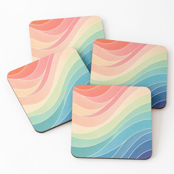 Item preview, Abstract Minimal Line Pattern – Colorful Wavy Lines Modern Design designed and sold by DrizzyV.
