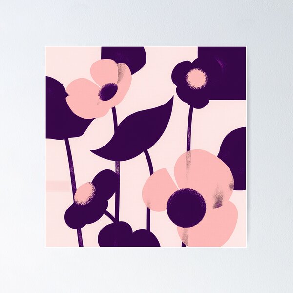 Item preview, Modern Art Deco Floral Illustration designed and sold by joycrysstudio.
