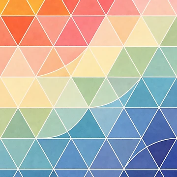 Artwork thumbnail, Geometric Triangle Pattern – Minimal Abstract Color Design by DrizzyV
