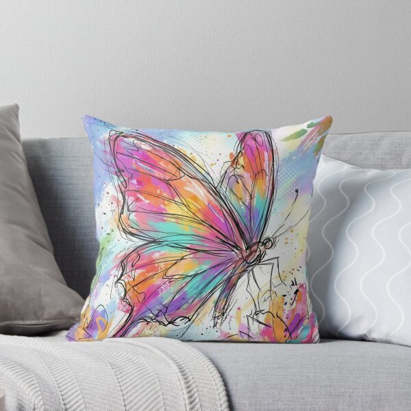 Item preview, Rainbow Butterfly Flying Over Multicolor Flowers designed and sold by M-Y-A-R-T-.