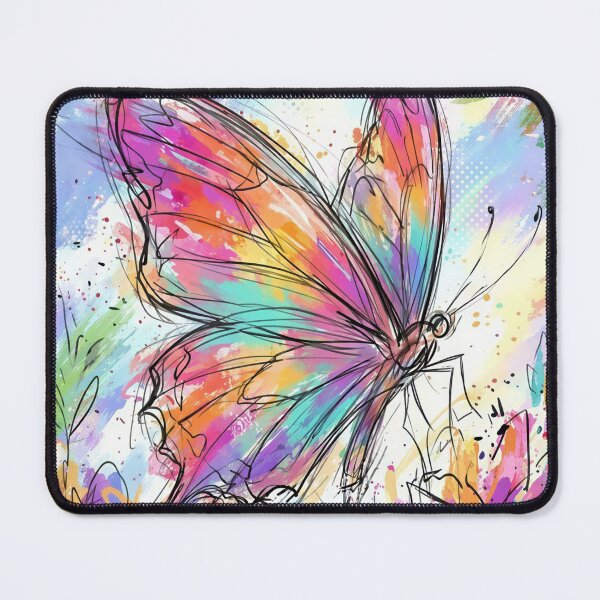 Item preview, Rainbow Butterfly Flying Over Multicolor Flowers designed and sold by M-Y-A-R-T-.