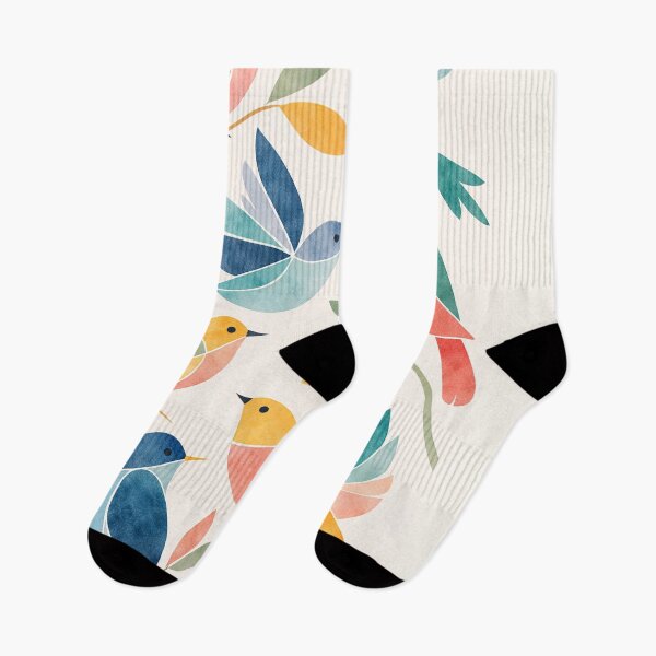 Item preview, Cute Colorful Birds Illustration – Minimal Artistic Bird Pattern designed and sold by DrizzyV.