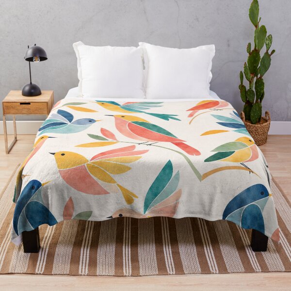 Item preview, Cute Colorful Birds Illustration – Minimal Artistic Bird Pattern designed and sold by DrizzyV.