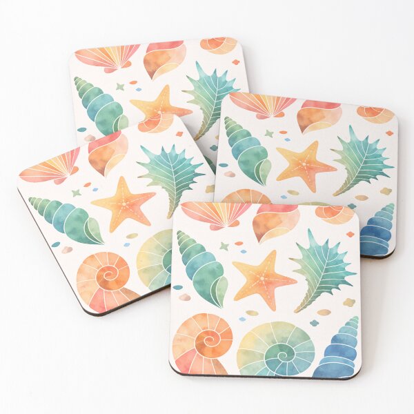Item preview, Seashell Pattern Illustration – Colorful Ocean Shell Design designed and sold by DrizzyV.