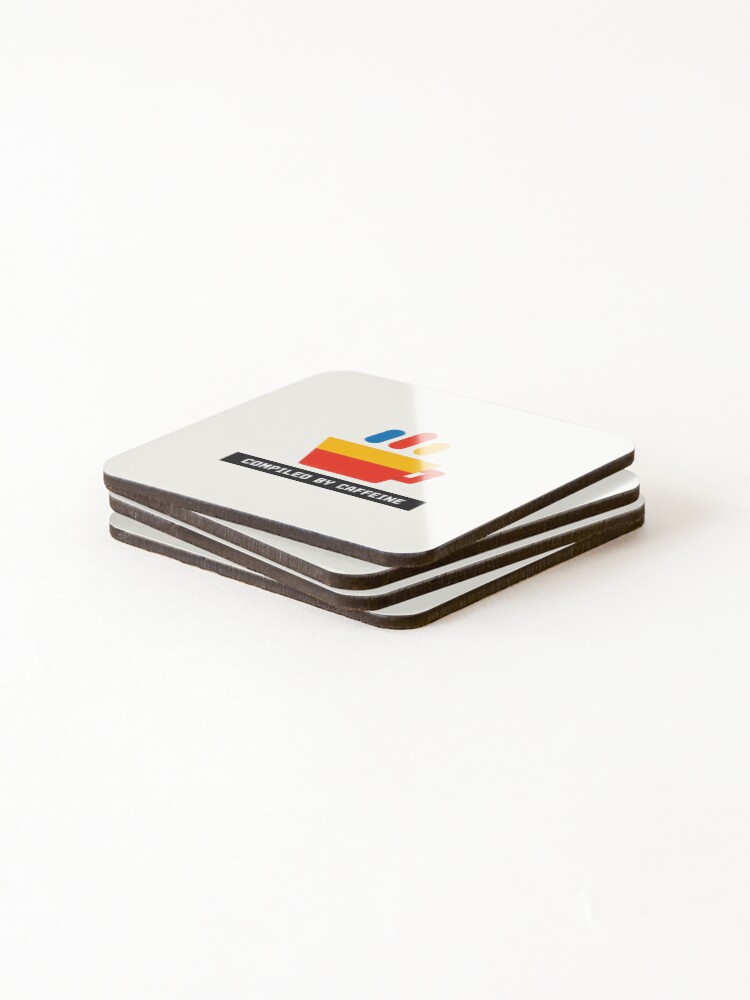 Thumbnail 4 of 5, Coasters (Set of 4), Compiled by Caffeine Software Developer Programming designed and sold by SplashTastic.