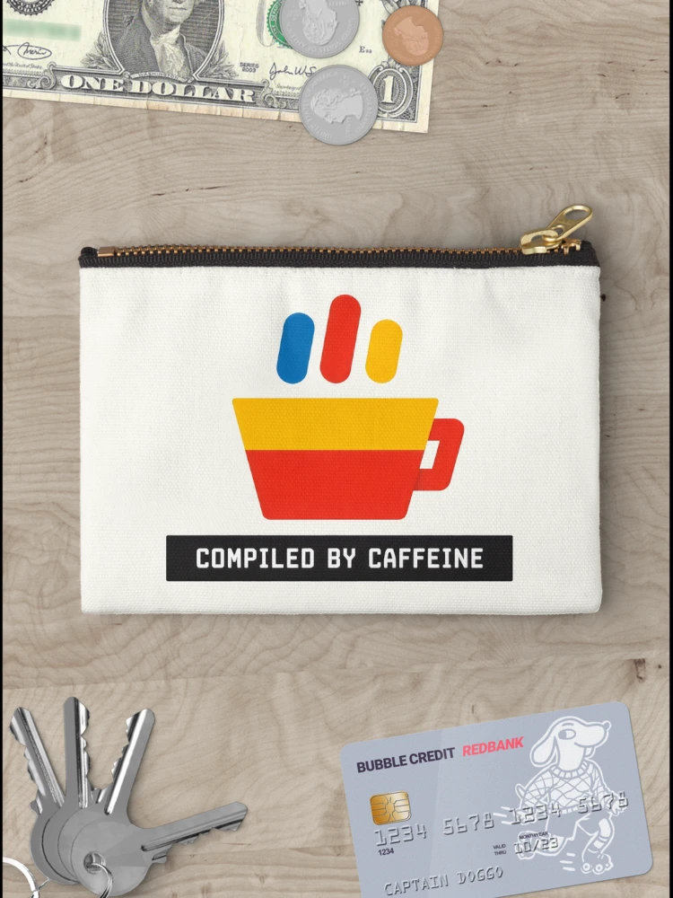Thumbnail 3 of 4, Zipper Pouch, Compiled by Caffeine Software Developer Programming designed and sold by SplashTastic.