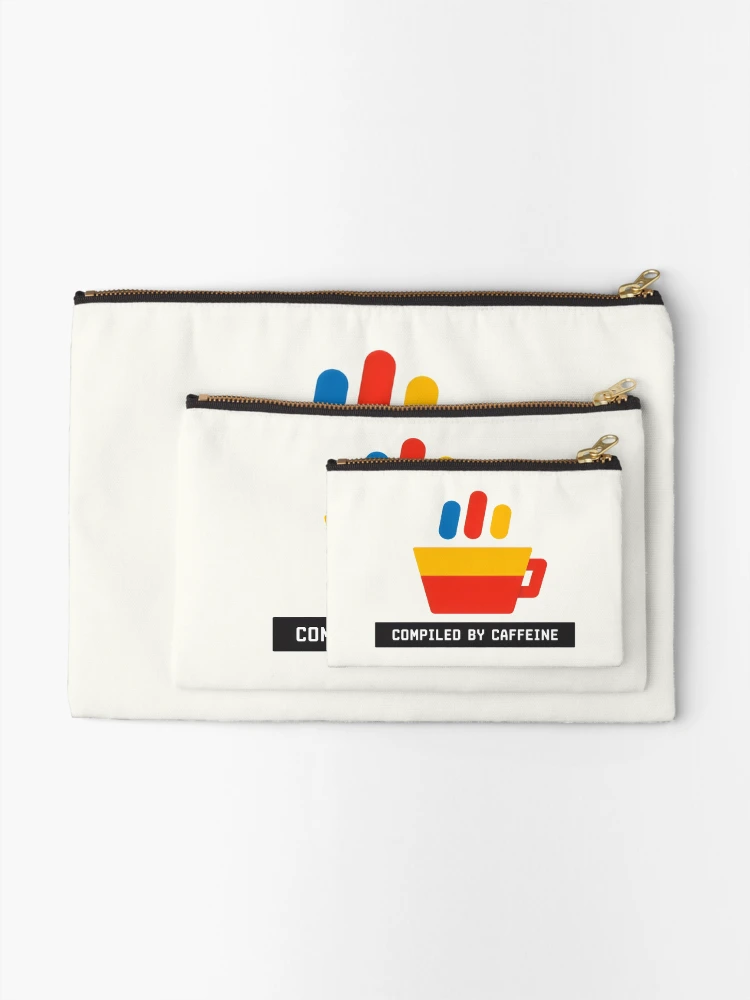 Thumbnail 2 of 4, Zipper Pouch, Compiled by Caffeine Software Developer Programming designed and sold by SplashTastic.