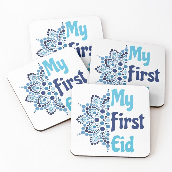 Artikelvorschau, Mein erstes Eid – Mandala-Design zum 1. Eid – Blau entworfen und verkauft von dezanli.