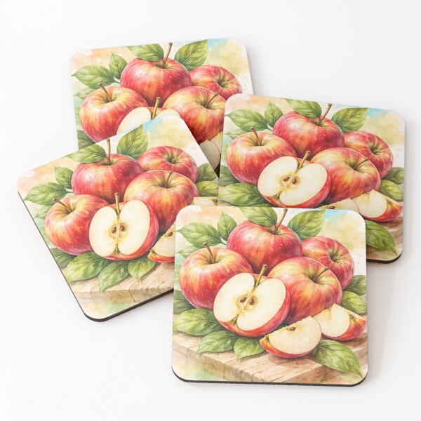 Item preview, Watercolor Apples Illustration – Fresh Fruit Art Design designed and sold by DrizzyV.