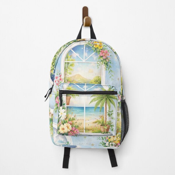 Item preview, Dreamy Window Pattern – Cozy Landscape Window Illustration designed and sold by DrizzyV.