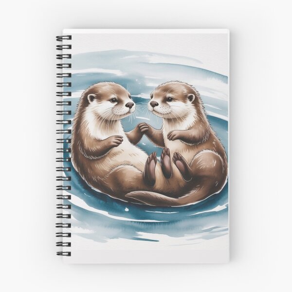 Item preview, Otters Holding Hands - Cute Otters Gift Idea designed and sold by Versik-.