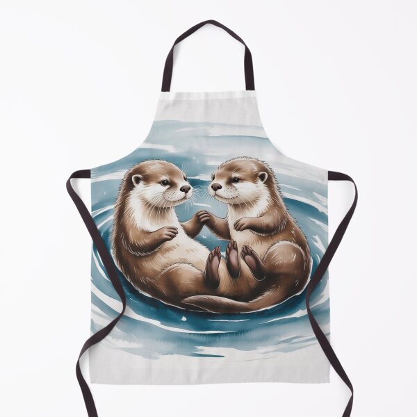 Item preview, Otters Holding Hands - Cute Otters Gift Idea designed and sold by Versik-.