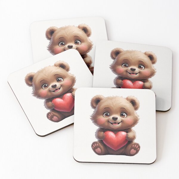 Item preview, Cute Teddy Bear Holding Heart designed and sold by SolaoLab.