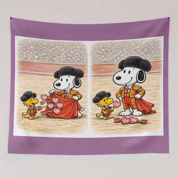 Item preview, Snoopy playing Matador with Love designed and sold by LuluLeb.