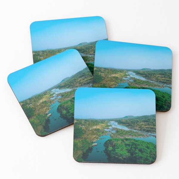 Item preview, Serene River Valley Landscape with Lush Green Forest and Hills designed and sold by RawmenX.