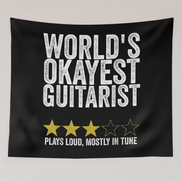 Item preview, World's Okayest Guitarist Funny Guitar Player Music Shirt designed and sold by DuneHaicna.