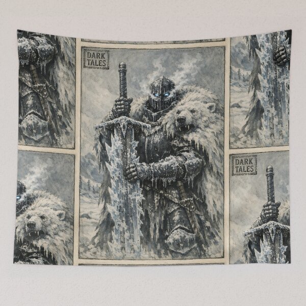 Item preview, The Frost-Bound Colossus - Dark Fantasy Knight designed and sold by bapupa.
