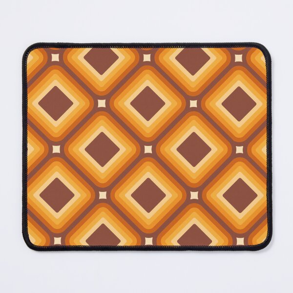 Item preview, Mid-century Retro Geometric Pattern - Brown, orange and yellow designed and sold by JMgraphic.